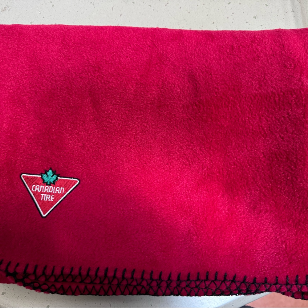 Red 64” by 46” Canadian Tire Branded Blanket